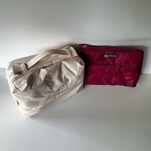 RARE BEAUTY - Puffy Toiletry Bag & Puffy Makeup Bag BUNDLE